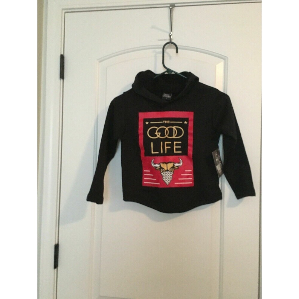 Black Lacquer Boys Graphic Print Hoodie Pullover Size 8 Multi-Color